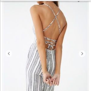 Striped Linen Jumpsuit! Forever 21